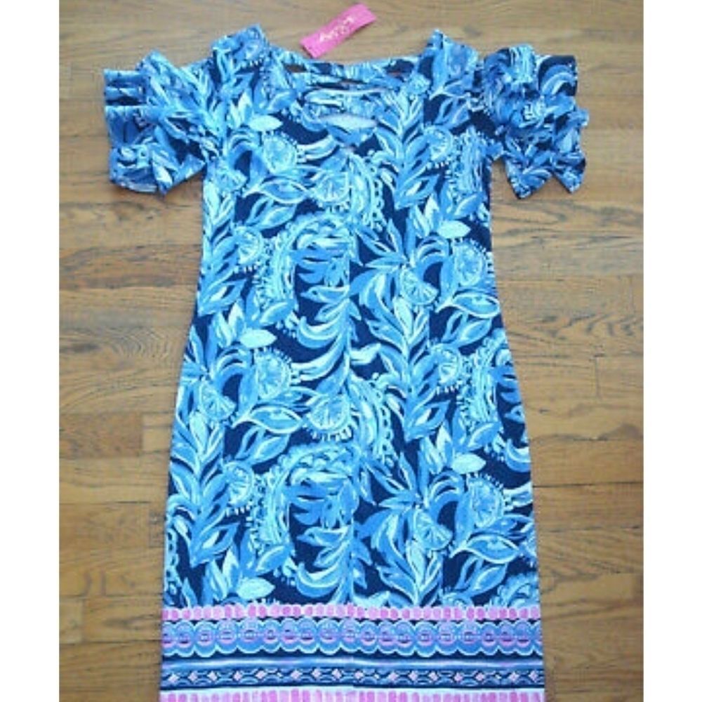 Lilly Pulitzer Dianna Dress in High Tide Navy, XXS - Picture 7 of 14